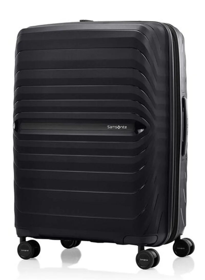 Samsonite 75 Octolite Neo Suitcase Check-In Size 75 cm / 28 inch, 4 Spinner Wheels, Polypropylene, Black|TSA Combination Lock|Expandable|Anti-Theft Secuirty Zipper|Inner Mesh Pocket - 3 Years International Warranty  | Best Price UAE